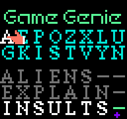 Game Genie interface